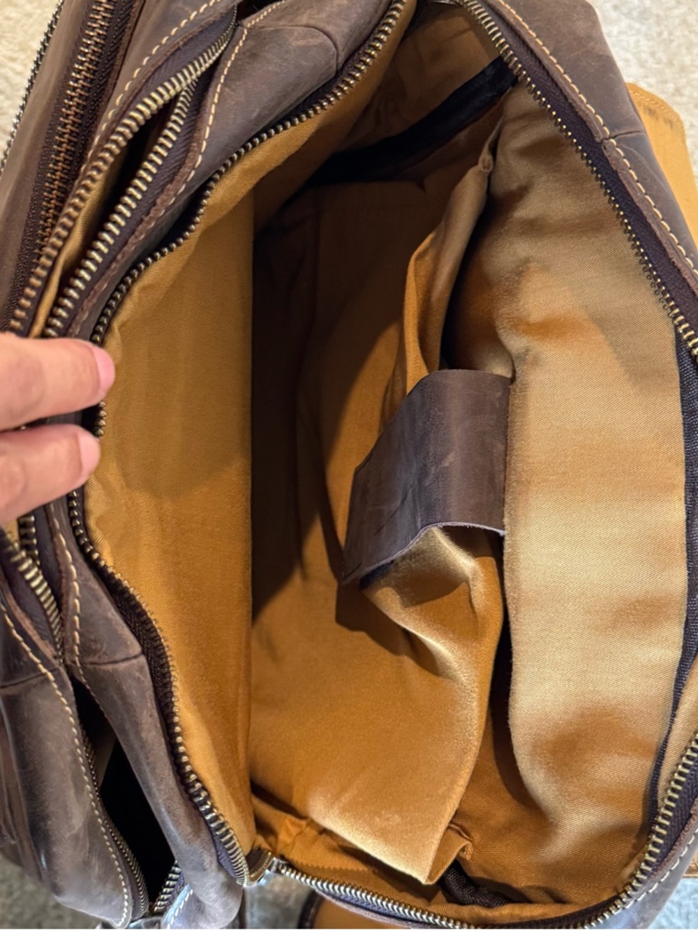 Handcrafted Authentic Leather Backpack - Picture 5 of 7